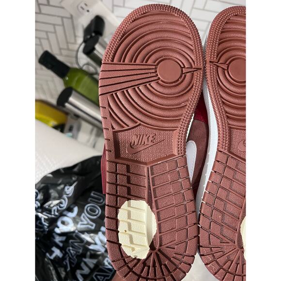 Nike Air Jordan 1 Low GS PB&J Peanut Butter Jelly HF3202-200 5Y Burgundy White - Picture 6 of 15